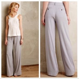 Anthropologie Cartonnier Wide Leg Gray Verso Pants